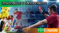 Jugadores Lesionados, Sancionados y Tocados para la Jornada 8