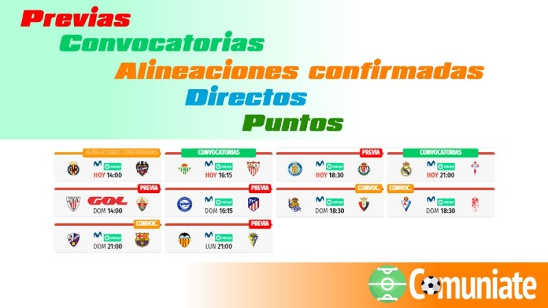 Aclaración de estados de los partidos de la jornada Aclaración de estados de los partidos de la jornada
