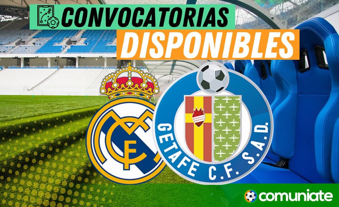 Jugadores convocados para el partido Real Madrid y Getafe. Jornada 4. Jugadores convocados para el partido Real Madrid y Getafe. Jornada 4.