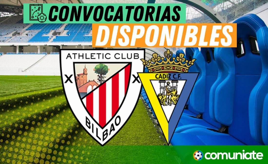Jugadores convocados para el partido Athletic y Cádiz. Jornada 5. Jugadores convocados para el partido Athletic y Cádiz. Jornada 5.