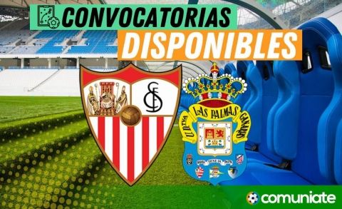 Jugadores convocados para el partido Sevilla y Las Palmas. Jornada 5.