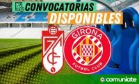 Jugadores convocados para el partido Granada y Girona. Jornada 5.
