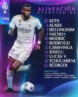 ¡Ya conocemos el once del Real Madrid para el partido frente Unión Berlín!