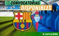 Vuelve Ronald Araujo. Jugadores convocados para el partido Barcelona y Celta. Jornada 6.