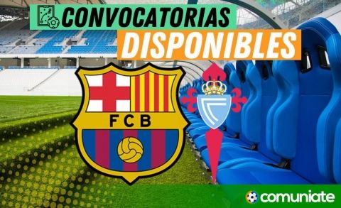 Vuelve Ronald Araujo. Jugadores convocados para el partido Barcelona y Celta. Jornada 6.