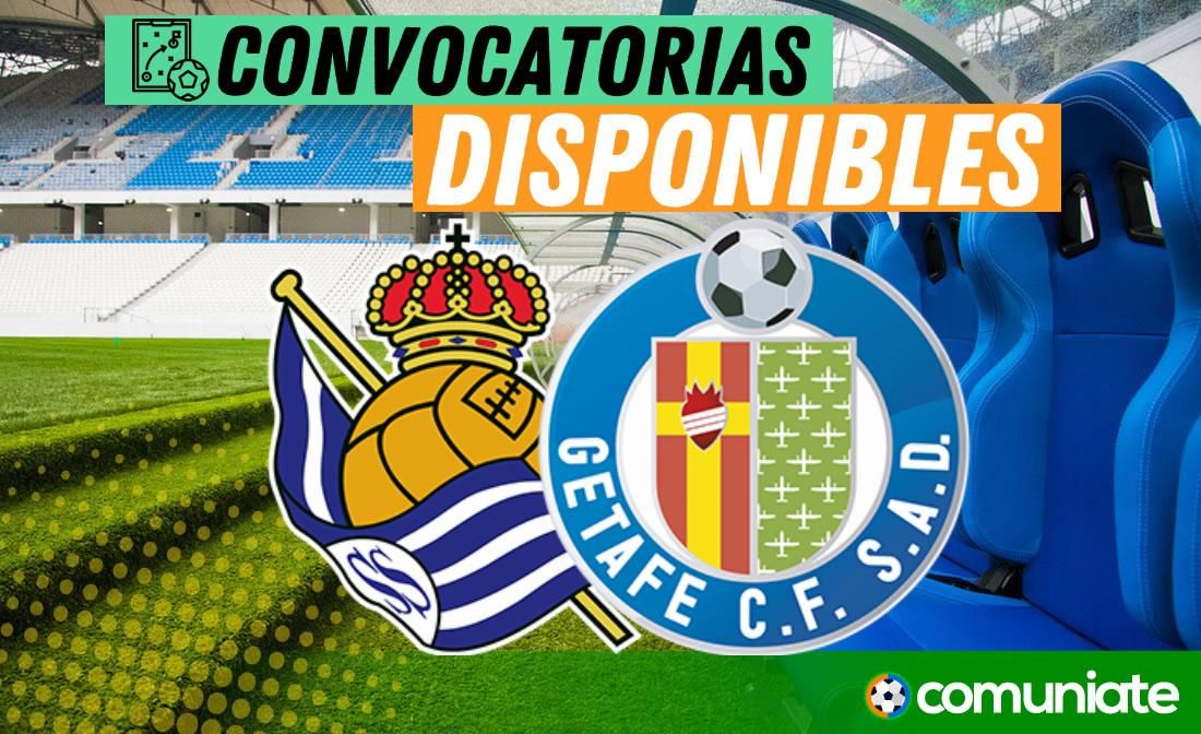 Jugadores convocados para el partido Real Sociedad y Getafe. Jornada 6.