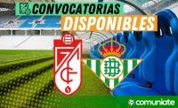 Jugadores convocados para el partido Granada y Betis. Jornada 7.