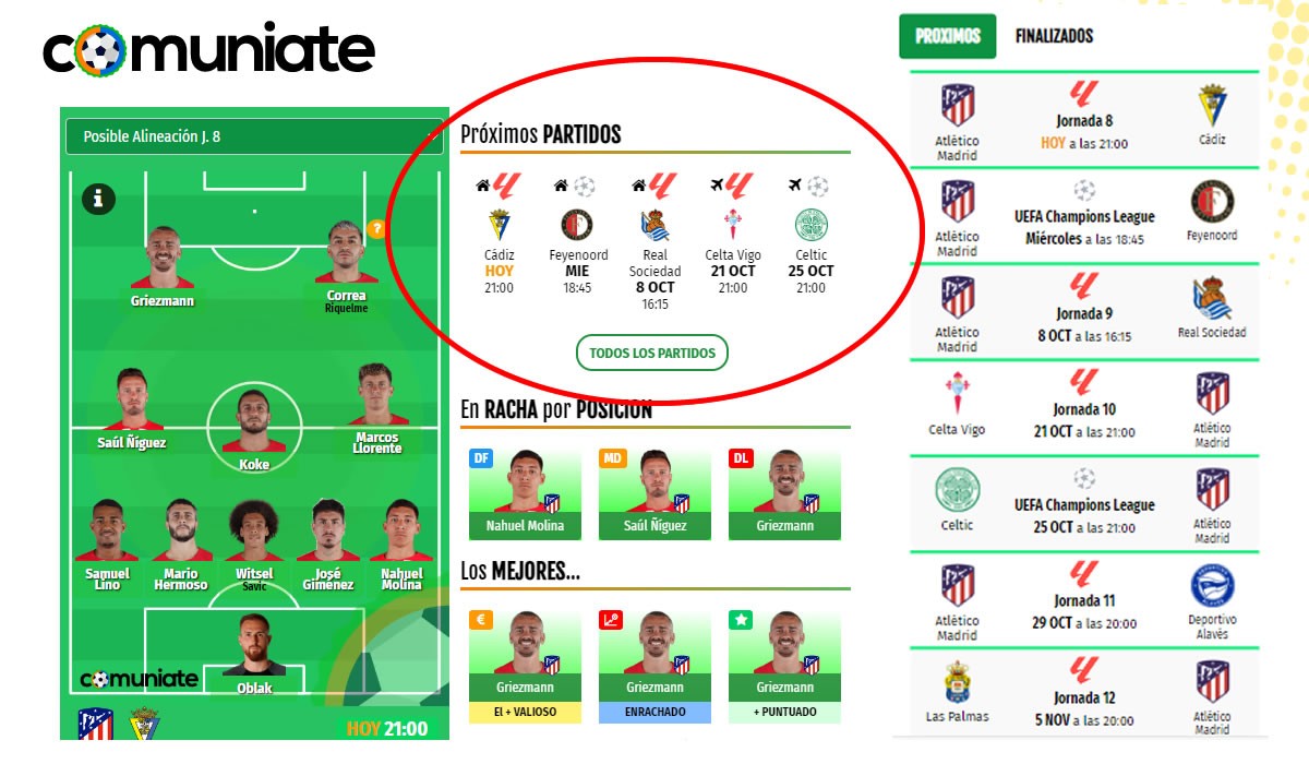 Nueva mejora: Ampliamos información de competiciones de los equipos Nueva mejora: Ampliamos información de competiciones de los equipos