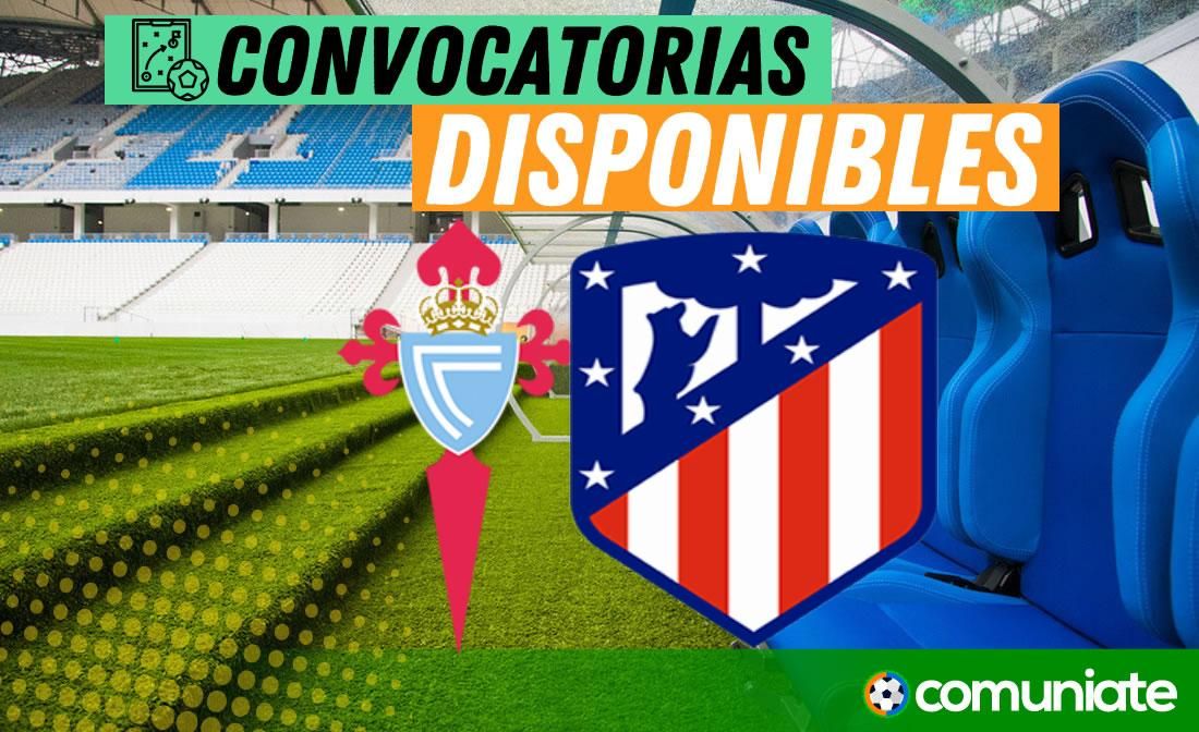 Jugadores convocados para el partido Celta y Atlético de Madrid. Jornada 10. Jugadores convocados para el partido Celta y Atlético de Madrid. Jornada 10.