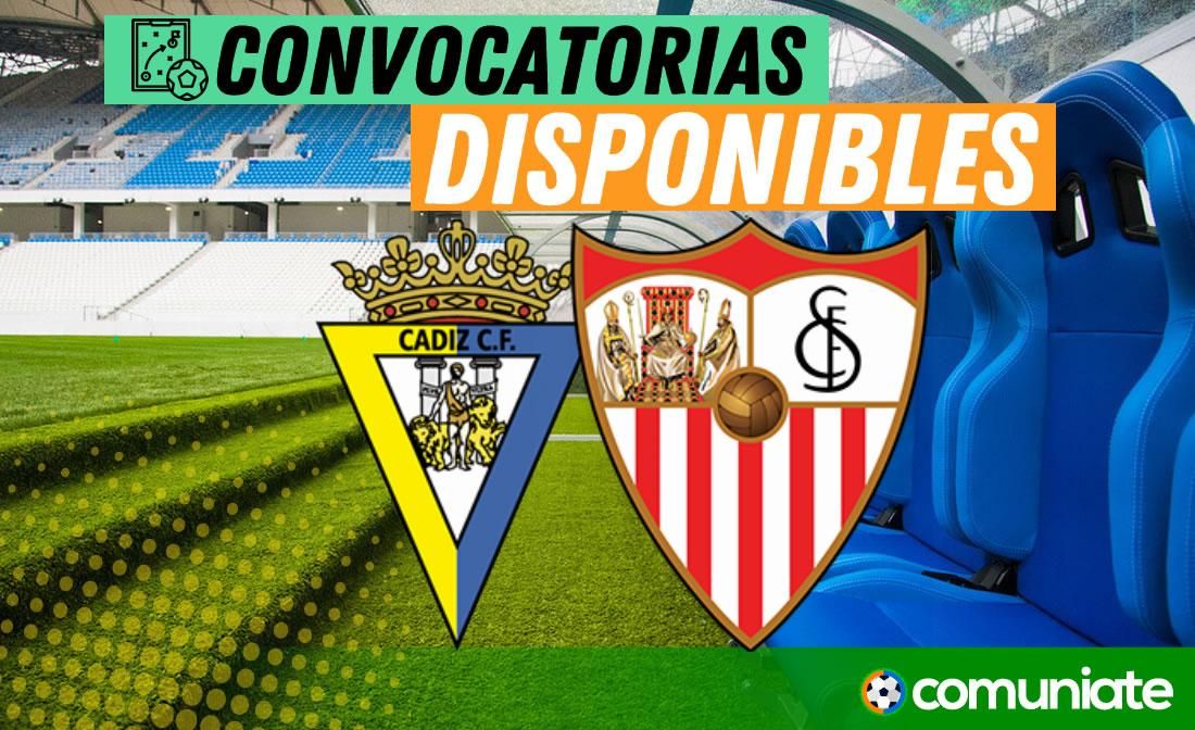 Jugadores convocados para el partido Cádiz y Sevilla. Jornada 11. Jugadores convocados para el partido Cádiz y Sevilla. Jornada 11.