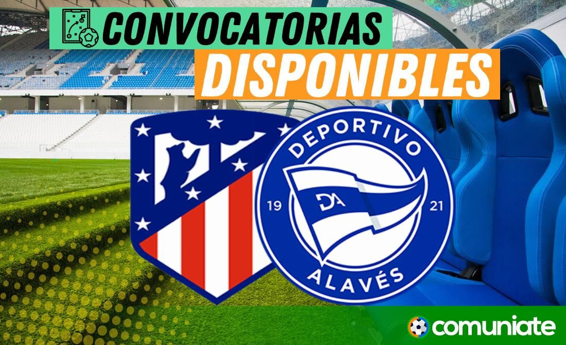 Jugadores convocados para el partido Atlético de Madrid y Alavés. Jornada 11. Jugadores convocados para el partido Atlético de Madrid y Alavés. Jornada 11.