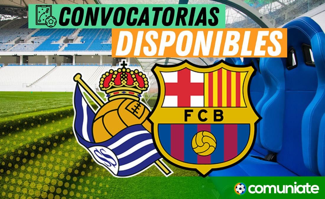 Jugadores convocados para el partido Real Sociedad y Barcelona. Jornada 12. Jugadores convocados para el partido Real Sociedad y Barcelona. Jornada 12.