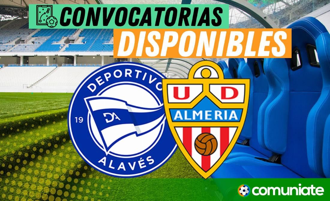 Jugadores convocados para el partido Alavés y Almería. Jornada 12. Jugadores convocados para el partido Alavés y Almería. Jornada 12.