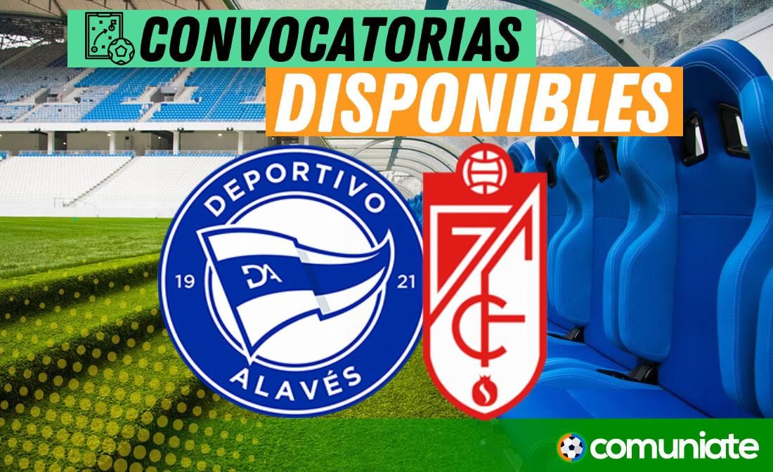Jugadores convocados para el partido Alavés y Granada. Jornada 14. Jugadores convocados para el partido Alavés y Granada. Jornada 14.