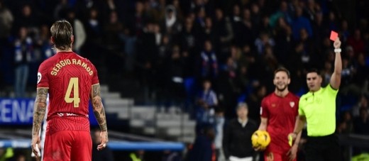 El Sevilla recurre las tarjetas rojas de Sergio Ramos y Jesús Navas