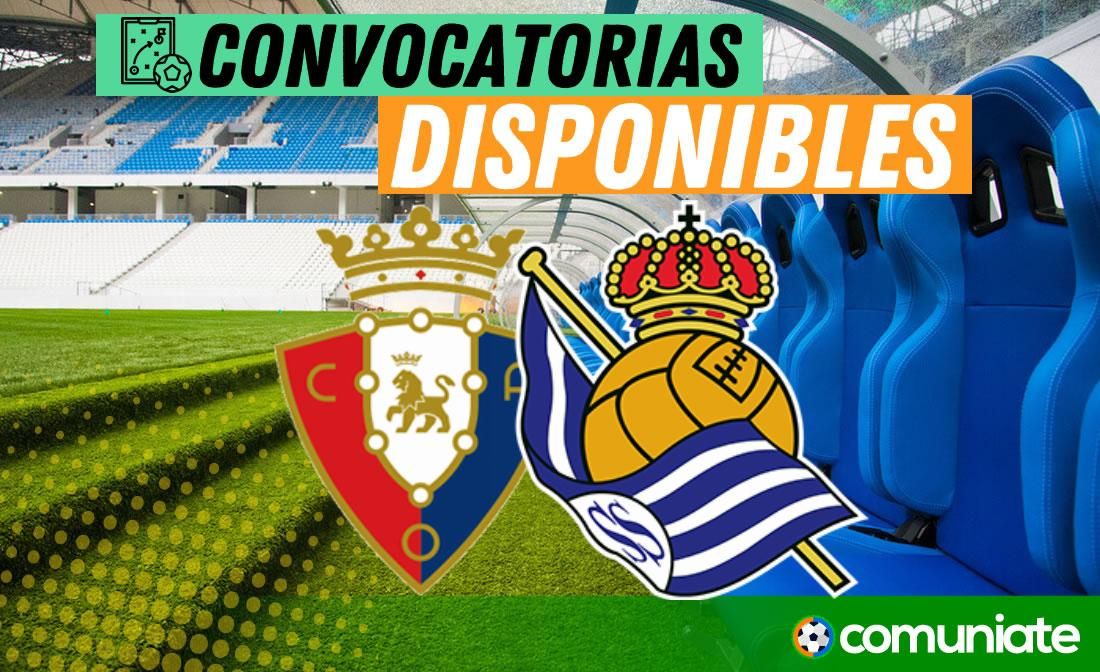 Jugadores convocados para el partido Osasuna y Real Sociedad. Jornada 15. Jugadores convocados para el partido Osasuna y Real Sociedad. Jornada 15.