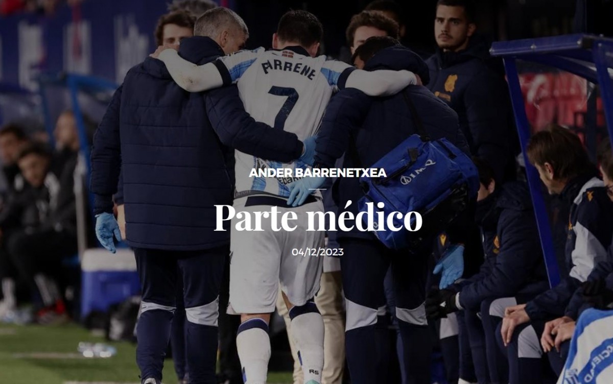 Parte médico oficial de Barrenetxea Parte médico oficial de Barrenetxea