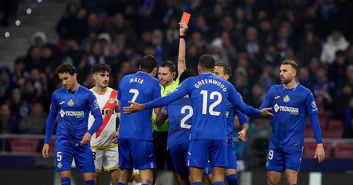 El Getafe recurre la tarjeta roja de Greenwood El Getafe recurre la tarjeta roja de Greenwood