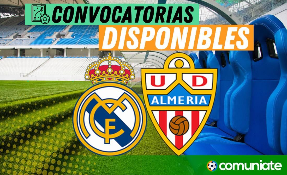 Jugadores convocados para el partido Real Madrid y Almería. Jornada 21. Jugadores convocados para el partido Real Madrid y Almería. Jornada 21.