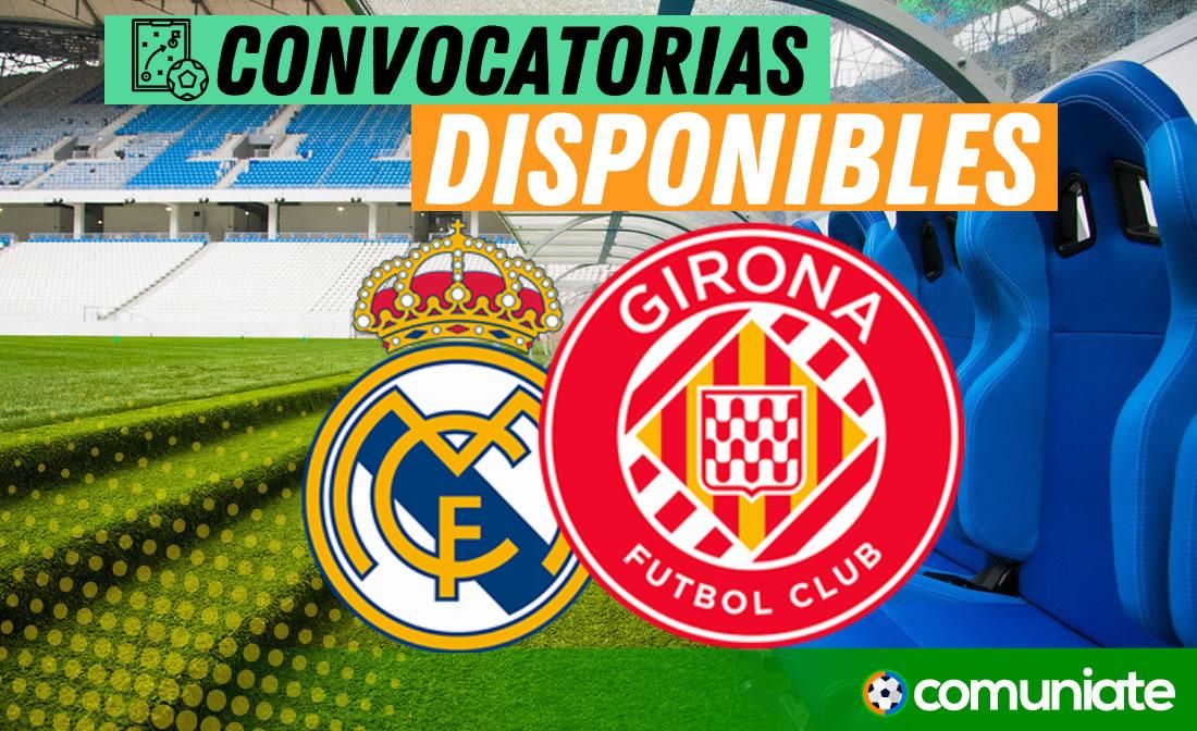 Jugadores convocados para el partido Real Madrid y Girona. Jornada 24.