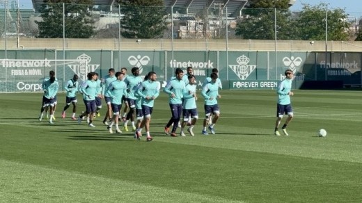 Ausencias importantes en el entrenamiento del Real Betis