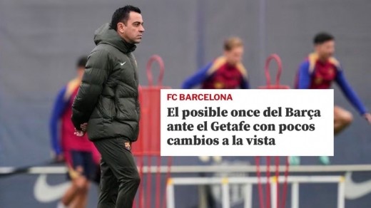 Las rotaciones que hará Xavi ante el Getafe según Mundo Deportivo