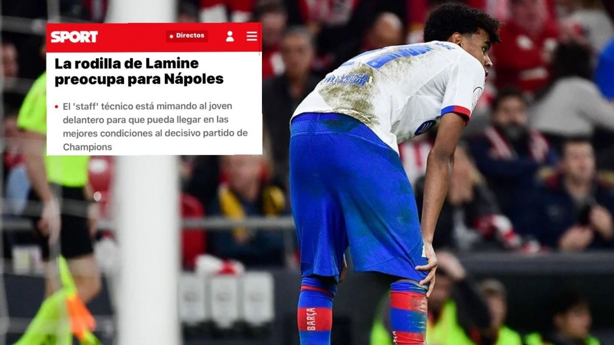 Lamine Yamal arrastra molestias en la rodilla según SPORT