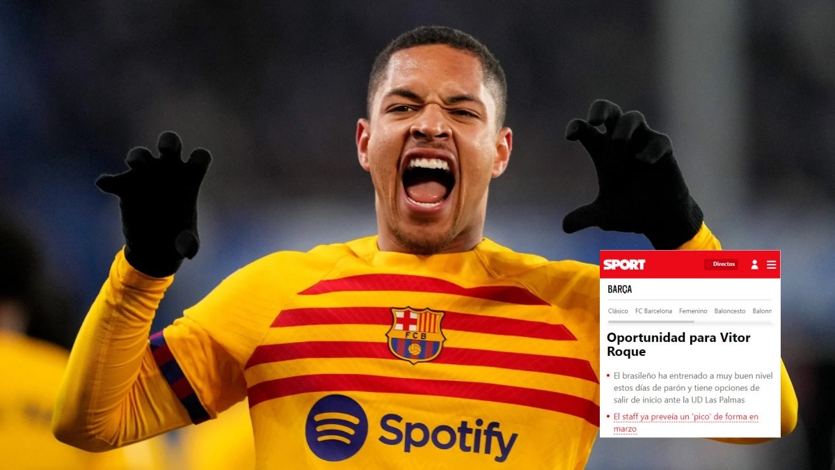 Según Sport, Vitor Roque podría ser titular ante Las Palmas Según Sport, Vitor Roque podría ser titular ante Las Palmas