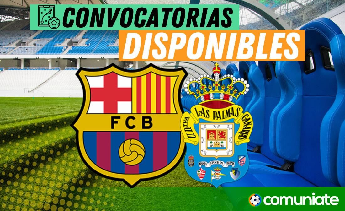 Jugadores convocados para el partido Barcelona y Las Palmas. Jornada 30. Jugadores convocados para el partido Barcelona y Las Palmas. Jornada 30.