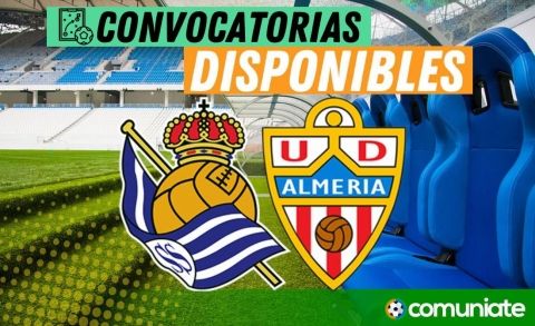 Jugadores convocados para el partido Real Sociedad y Almería. Jornada 31.