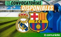 Jugadores convocados para el partido Real Madrid y Barcelona. Jornada 32.
