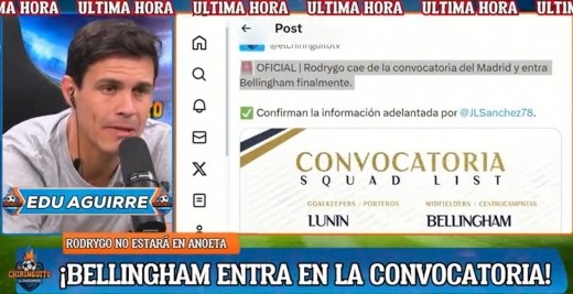Edu Aguirre asegura dos titularidades y una suplencia del Real Madrid