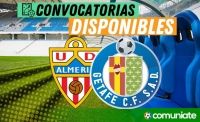 Jugadores convocados para el partido Almería y Getafe. Jornada 33.