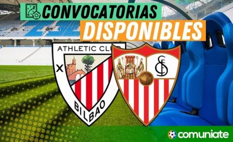 Jugadores convocados para el partido Athletic y Sevilla. Jornada 37.