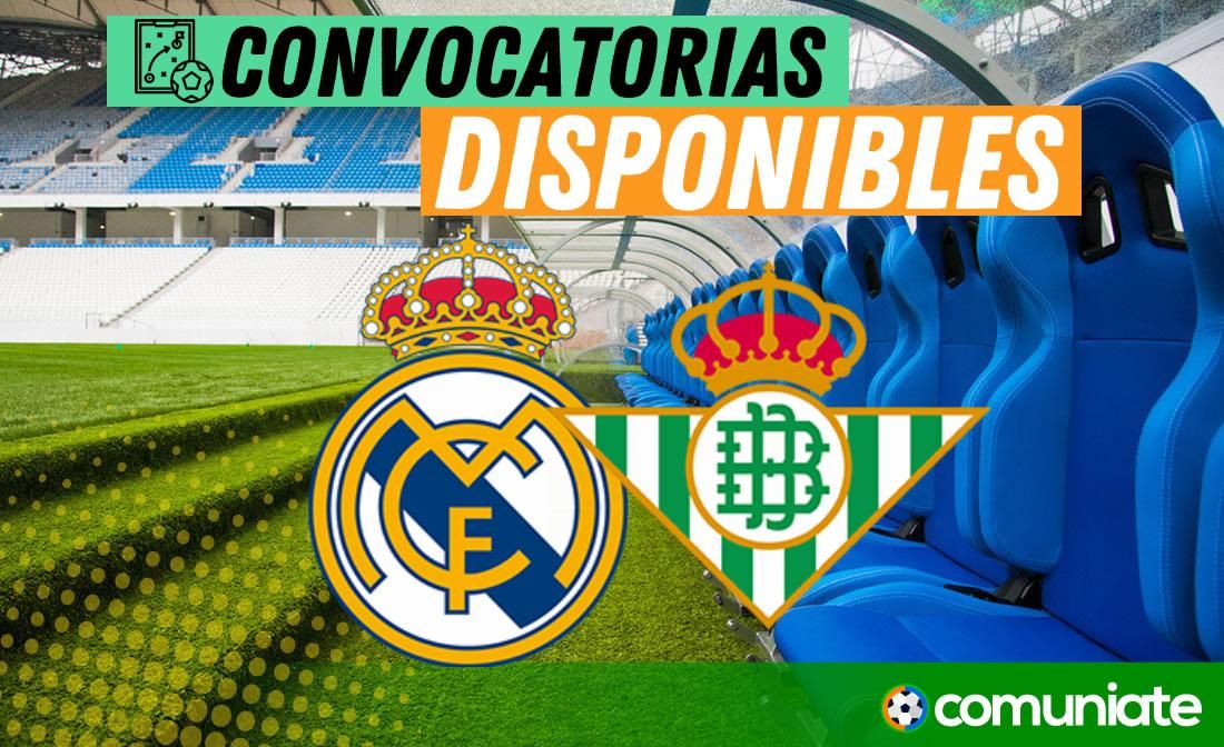 Jugadores convocados para el partido Real Madrid y Betis. Jornada 38. Jugadores convocados para el partido Real Madrid y Betis. Jornada 38.