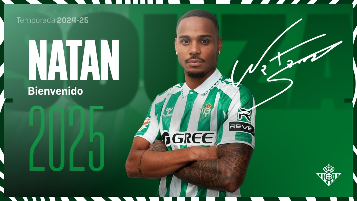 Natan ya es oficialmente jugador del Real Betis Natan ya es oficialmente jugador del Real Betis