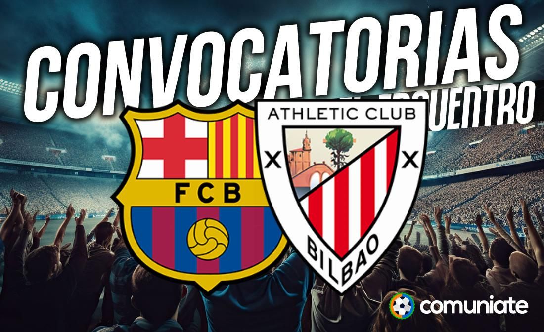 Jugadores convocados para el partido Barcelona y Athletic. Jornada 2. Jugadores convocados para el partido Barcelona y Athletic. Jornada 2.