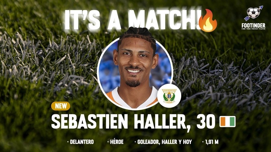 Sebastien Haller es nuevo delantero del Leganés Sebastien Haller es nuevo delantero del Leganés