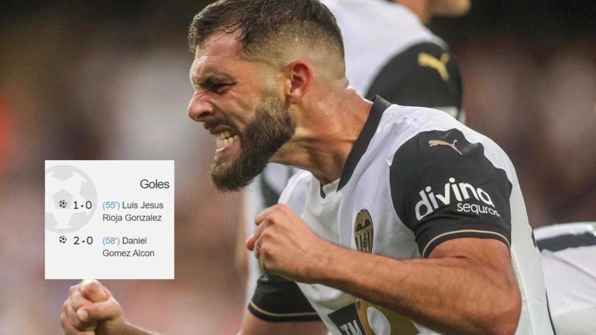 Hernández Hernández da el primer gol del Valencia a Luis Rioja