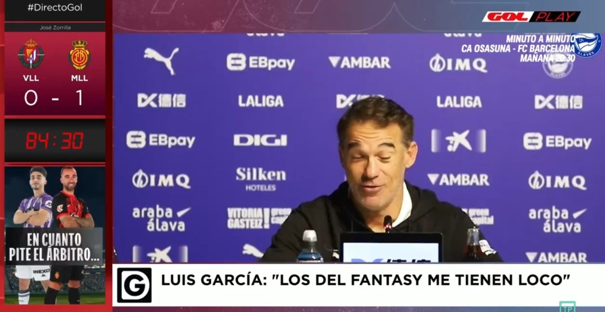 Luis García Plaza se harta del Fantasy y Pedri se tiene a él mismo Luis García Plaza se harta del Fantasy y Pedri se tiene a él mismo