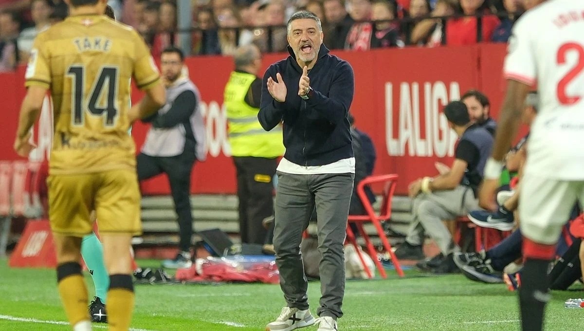 García Pimienta sobre Idumbo, Isaac Romero, Iheanacho y Marcao García Pimienta sobre Idumbo, Isaac Romero, Iheanacho y Marcao