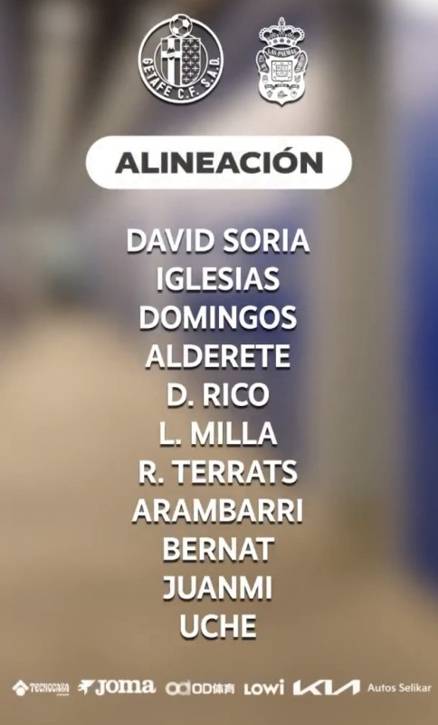 Alineaciones confirmadas del Getafe - Las Palmas ¡Moleiro suplente!