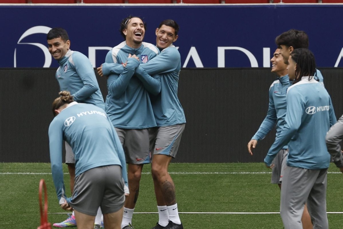 Último ensayo de Simeone para enfrentarse al Valladolid Último ensayo de Simeone para enfrentarse al Valladolid