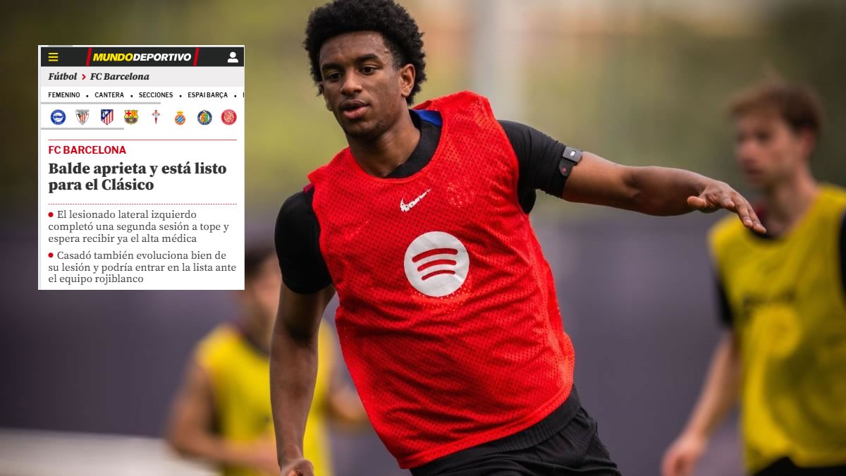 Balde no se quiere perder el clásico. Once del Barcelona según MD Balde no se quiere perder el clásico. Once del Barcelona según MD