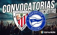 Jugadores convocados para el partido Athletic y Alavés. Jornada 35.