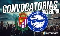 Jugadores convocados para el partido Valladolid y Alavés. Jornada 37.