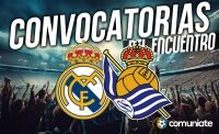 Jugadores convocados para el partido Real Madrid y Real Sociedad. Jornada 38.