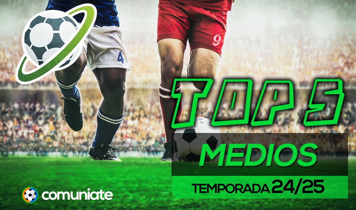 Top 5 centrocampistas en Futmondo Stats 24/25 Top 5 centrocampistas en Futmondo Stats 24/25