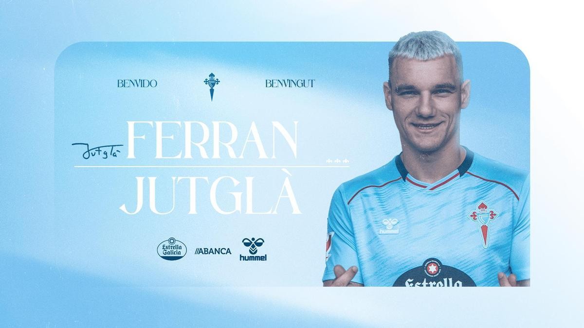 El Celta hace oficial el fichaje de Ferran Jutglà El Celta hace oficial el fichaje de Ferran Jutglà