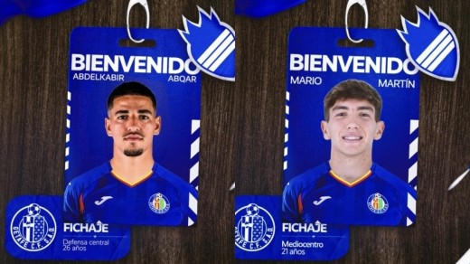 El Getafe hace oficiales los fichajes de Abdel Abqar y Mario Martín